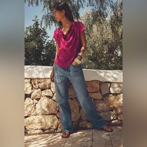 ZARA Z1975 HIGH RISE LONG LENGTH STRAIGHT CUT JEANS | INDIGO | 0108/222